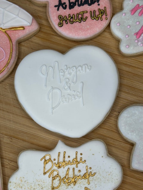 custom bridal shower sugar cookies magical theme park theme