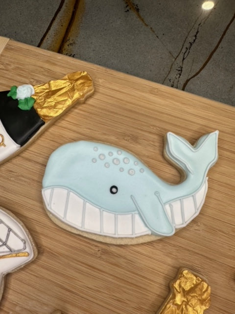 custom bachelorette sugar cookies whale
