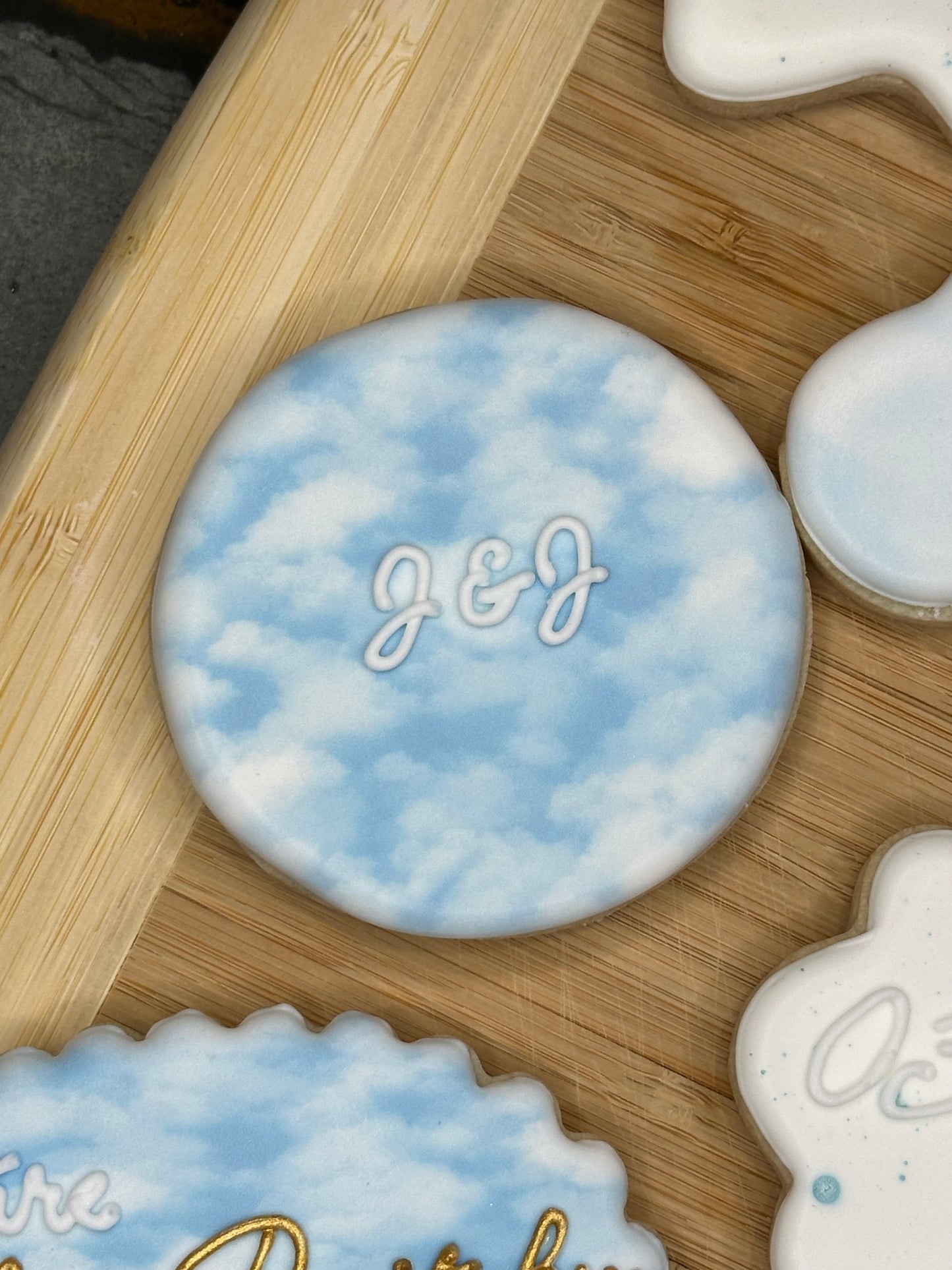 custom bridal shower sugar cookies she's on cloud 9 theme