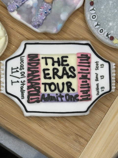 custom birthday sugar cookies taylor swift eras tour themed
