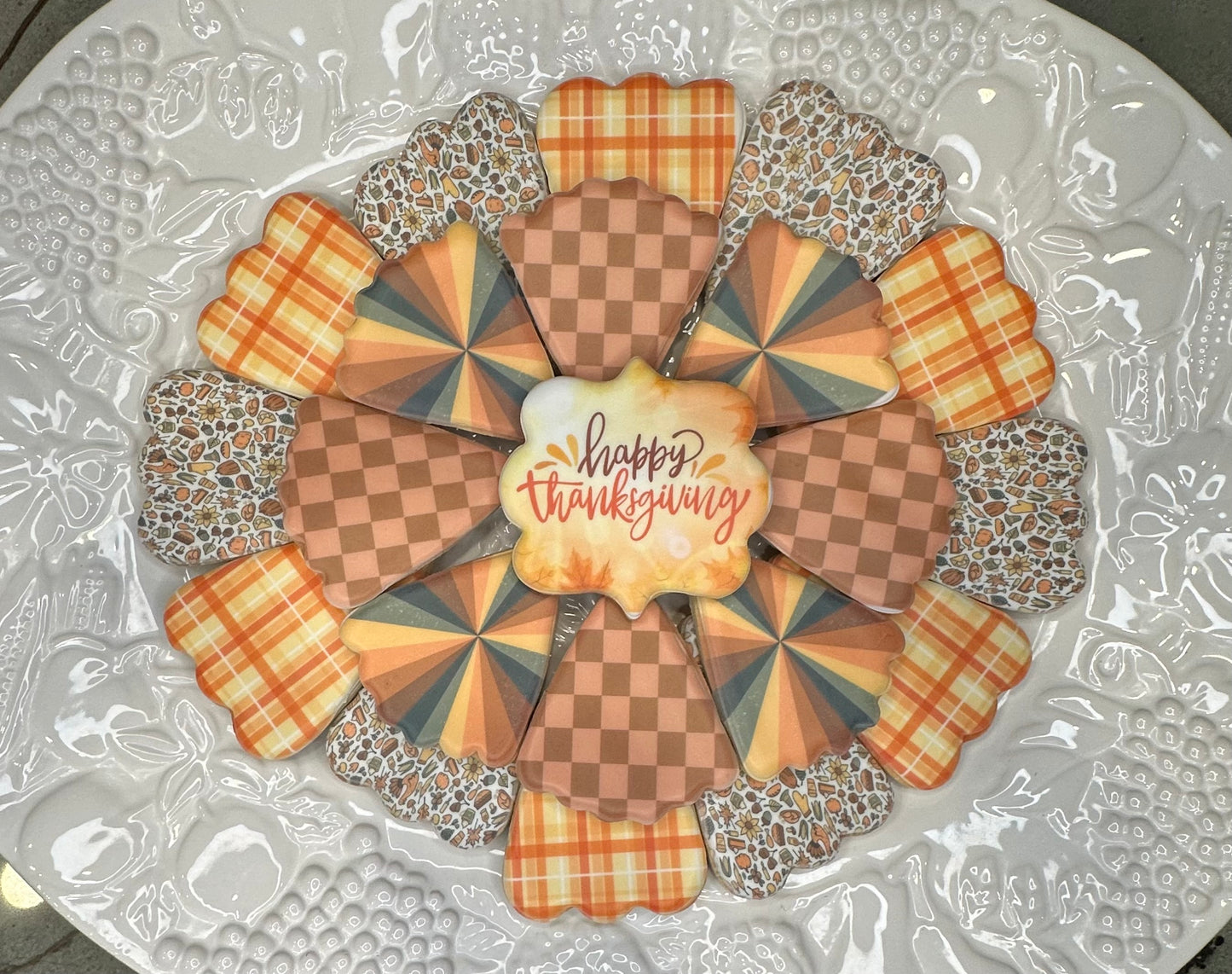Thanksgiving Cookie Platter Sets – Festive Pumpkin Pie & Turkey Designs