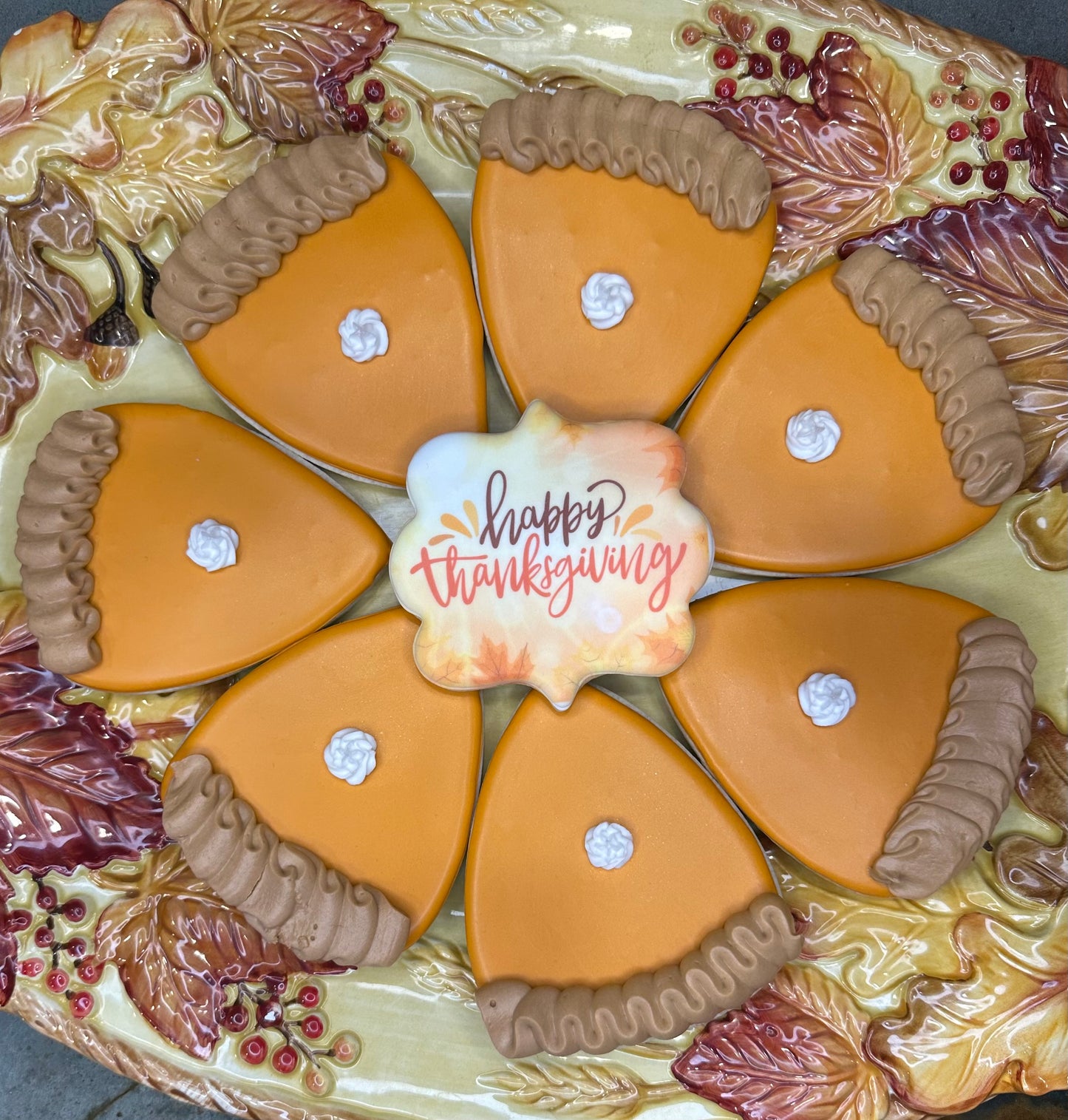 Thanksgiving Cookie Platter Sets – Festive Pumpkin Pie & Turkey Designs