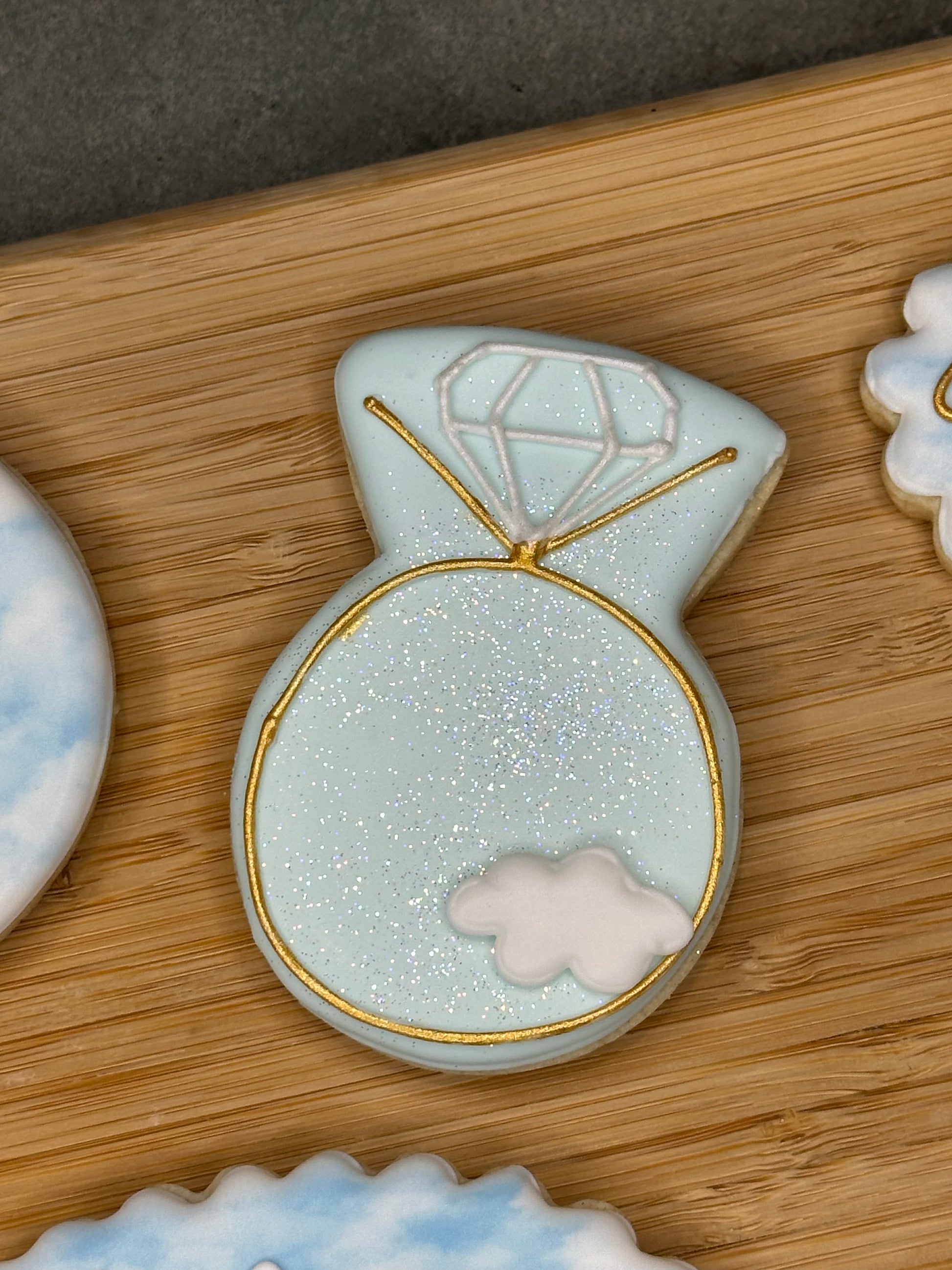 custom bridal shower sugar cookies she's on cloud 9 theme