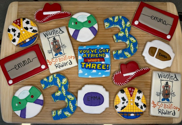 custom birthday sugar cookies toy story themed